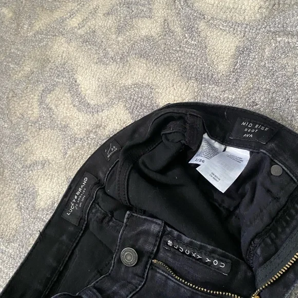 Lucky Brand boot cut black denim jeans. - Picture 3 of 4